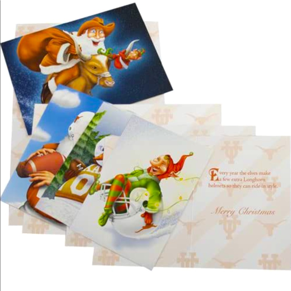 New NCAA Texas Longhorns 12-Ct. Multi-Pack Christmas Cards